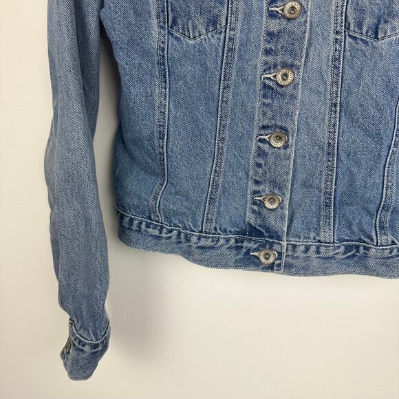 Vintage Old Navy Blue Jeans Youth 90s Y2K Retro Light Wash Denim Jean Jacket 16 - Picture 4 of 12